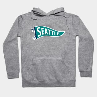 Seattle Pennant - White Hoodie